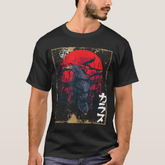 Rabenrose Mond Grusel Schwarz Gothic Spukkrähe T-Shirt