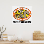 Rabid Squirrel Kung Fu Poster (Küche)