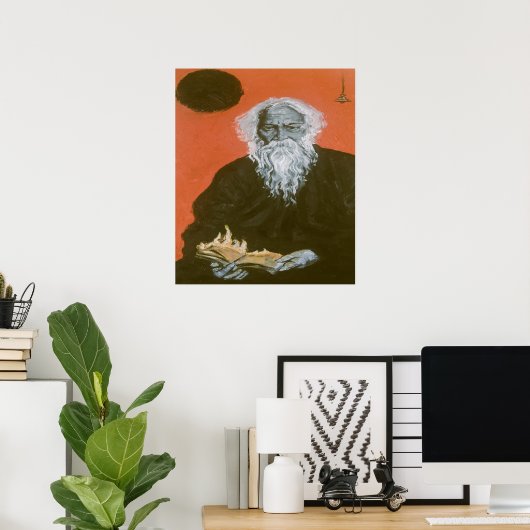 Rabindranath Tagore Art Poster (Heimbüro)