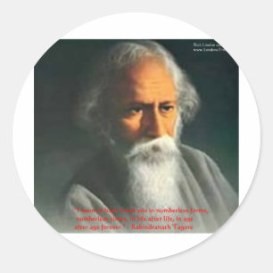 Rabindranath Tagore Liebe Zitat Geschenke & Karten Runder Aufkleber