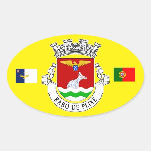 Rabo de Peixe Oval Sticker (Vorderseite)