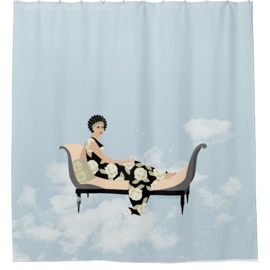 Racamier in den Wolken Duschvorhang (Vorderseite)