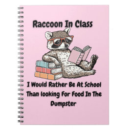 Raccon in Class Notizblock