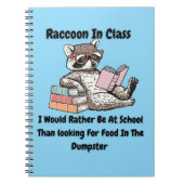 Raccon in Class Notizblock (Vorderseite)