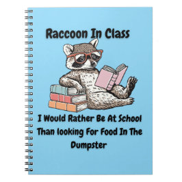 Raccon in Class Notizblock