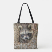 Raccon Nestled Inside a Tremollow Tasche (Rückseite)