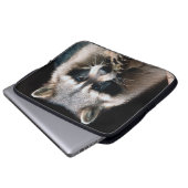 Raccoon 004 laptopschutzhülle (Vorne Knopf)