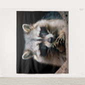 Raccoon 004 wandteppich (Vorderseite)