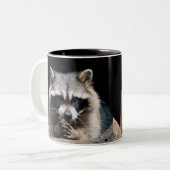 Raccoon 004 zweifarbige tasse (Vorderseite Links)