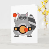 Raccoon als Boxkammer mit Gürtel Karte (Gelbe Blume)