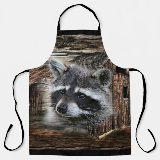 Raccoon an der alten Schürze (Vorderseite)