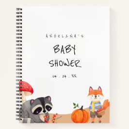 Raccoon and Fox Baby Shoft - Geschenkliste Notizblock