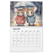 Raccoon and Mouse Calendar Kalender (Feb 2027)