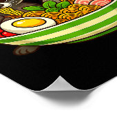 Raccoon And Ossum Eating Ramen Noodles  Poster (Ecke)