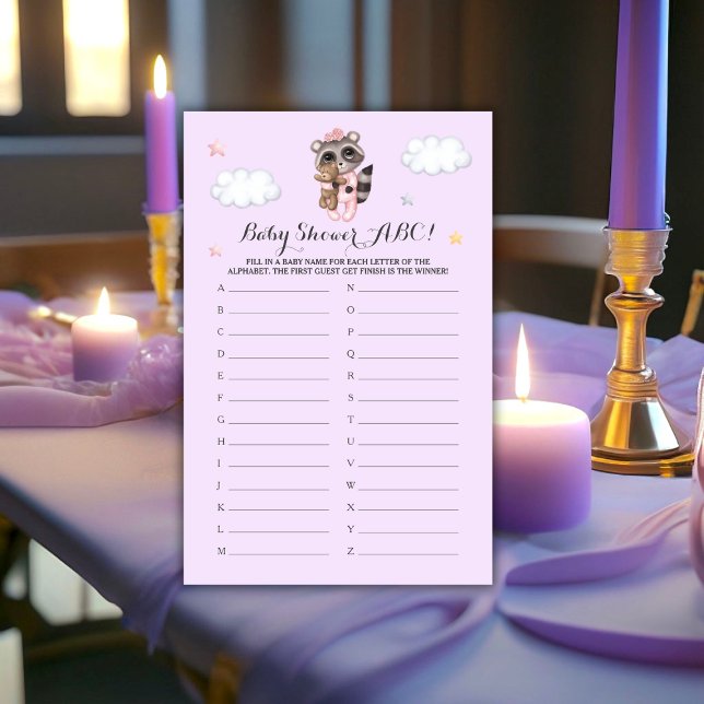 Raccoon Animal Girl Baby Shooting Game ABC (Gentle Raccoon Animal Girl Baby Shower Game ABC)