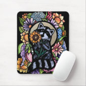 Raccoon Art Blume Raccoons Design & Gestaltung Mousepad (Mit Mouse)