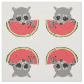 Raccoon aß Wassermelone Stoff (Muster)
