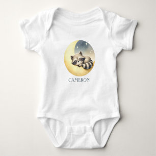 Raccoon auf dem Mond! Adorable Funny Niedlicher In Baby Strampler