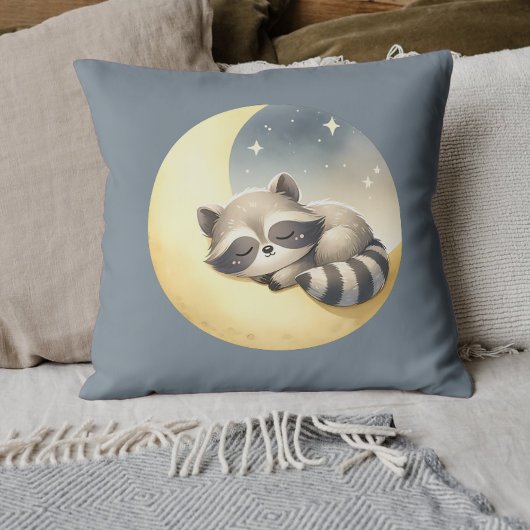 Raccoon auf dem Mond Niedlicher Rhyming Animal Kid Kissen