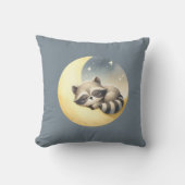 Raccoon auf dem Mond Niedlicher Rhyming Animal Kid Kissen (Vorderseite)