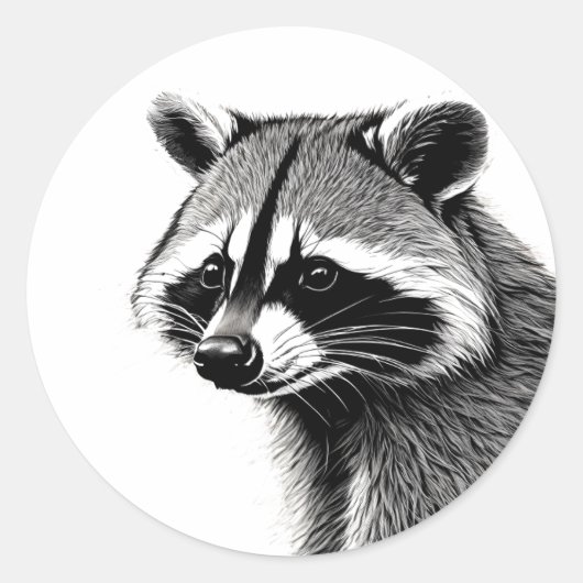 Raccoon Aufkleber (Vorderseite)