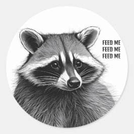 Raccoon-Aufkleber Runder Aufkleber