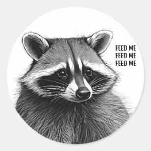 Raccoon-Aufkleber Runder Aufkleber