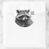 Raccoon-Aufkleber Runder Aufkleber (Tasche)