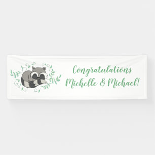 Raccoon Baby Dusche Banner