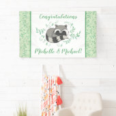 Raccoon Baby Dusche Banner (Insitu)