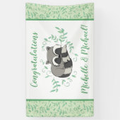 Raccoon Baby Dusche Banner (Vertikal)