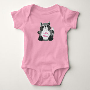 Raccoon Baby Dusche Rosa Baby Strampler