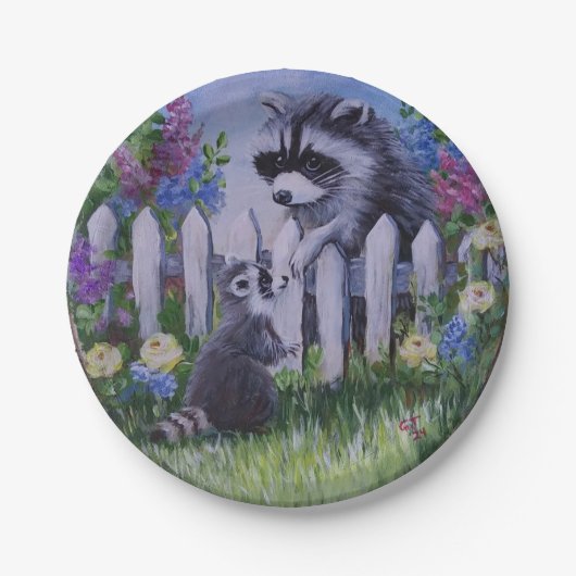 Raccoon & Baby Paper Teller (Vorderseite)