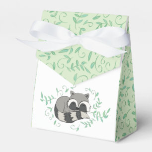 Raccoon Baby Shower Woodland Tiere Geschenkschachtel