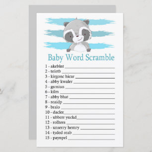 Raccoon Baby word Rammspiel