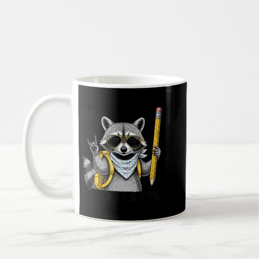 Raccoon Back To School Funny For Teacher Boy Girl  Kaffeetasse (Links)