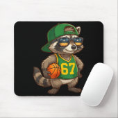 Raccoon Basketball 67 Gen Alpha Slang Srts Men Boy Mousepad (Mit Mouse)