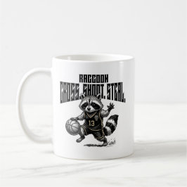 Raccoon Basketball Star - Cross Shoot Steal Graph Kaffeetasse
