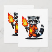 Raccoon Begleitkarte (Vorne/Hinten)