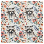 Raccoon bei Blume Stoff (Muster)