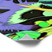 Raccoon Berries Surreal Wall Art Poster (Ecke)