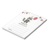 Raccoon birthday time capsule message notizblock (Rotiert)