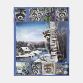 Raccoon Blanket Fleecedecke (Vorderseite)