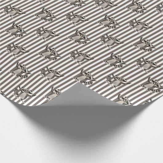 Raccoon braun Großformat für Handwerk oder Geschen Geschenkpapier (Ecke)