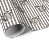 Raccoon braun Großformat für Handwerk oder Geschen Geschenkpapier (Rolleneckpunkt)