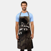 Raccoon Brown Niedlich Tree Schürze (Getragen)