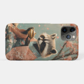 Raccoon Buddha: Friedlicher Tee unter Kirschbaum Case-Mate iPhone Hülle (Rückseite (Horizontal))