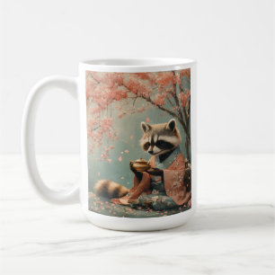 Raccoon Buddha: Friedlicher Tee unter Kirschbaum Kaffeetasse