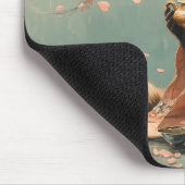 Raccoon Buddha: Friedlicher Tee unter Kirschbaum Mousepad (Ecke)