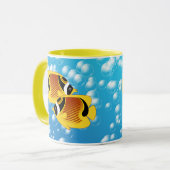 Raccoon Butterflyfish in Bubbly Water Tasse (Vorderseite Links)